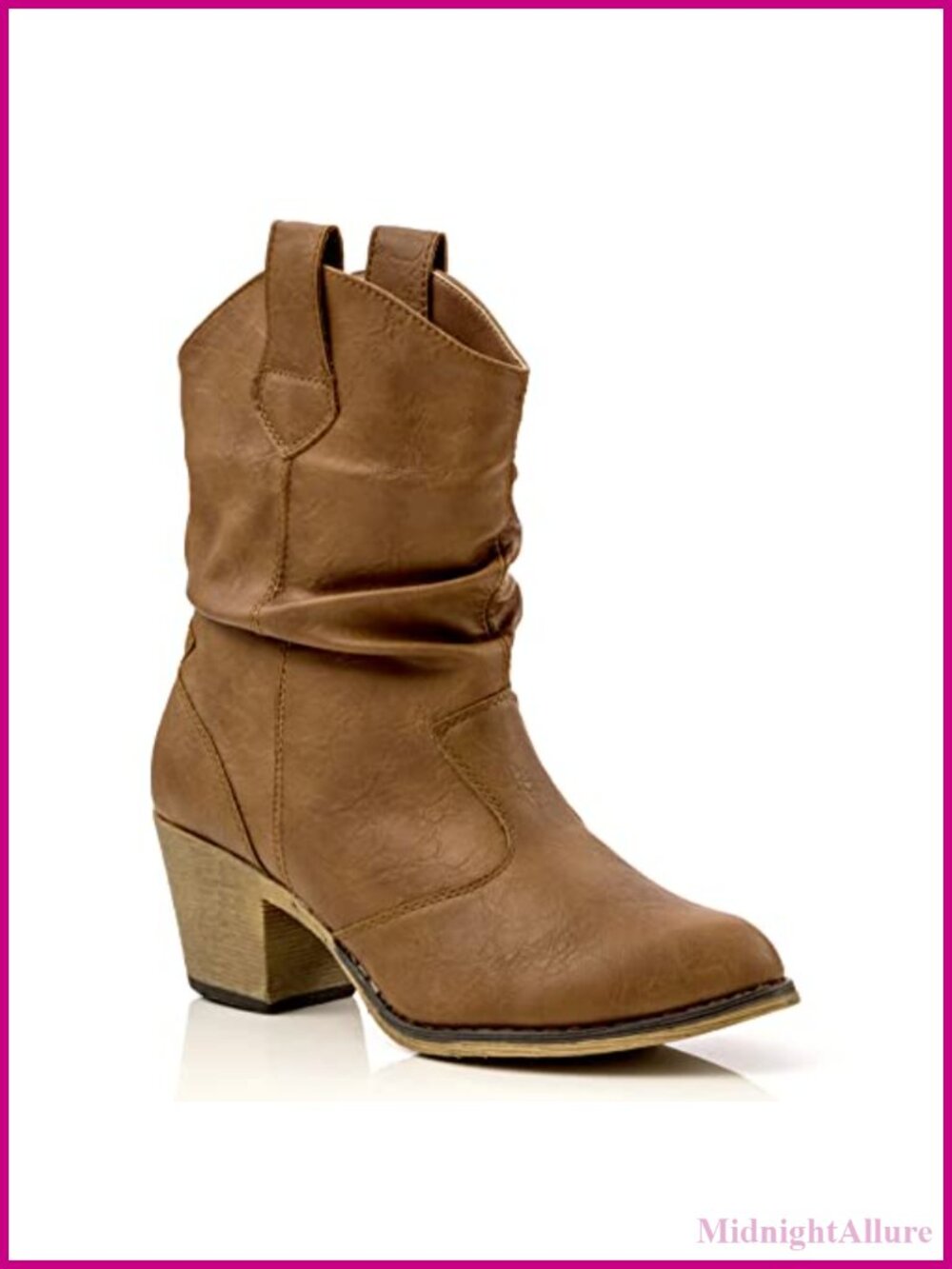Women's Western Cowboy Distressed Boot with Pull-Up Tabs